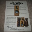 BOZAK Speakers Ad from 1986,Entire Line