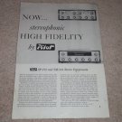 Pilot SP-215 Preamp Ad,SM-244 Amp Ad,Article,specs,1958