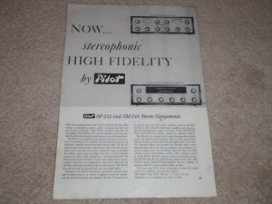 Pilot SP-215 Preamp Ad,SM-244 Amp Ad,Article,specs,1958