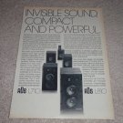 A/D/S Speaker Ad,L710,810 3 way Speaker Ad,1975,RARE!