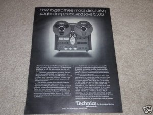 Technics RS-1500US Open Reel Ad,1977,specs,article