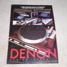 Denon DP-45f,37f Turntable Ad from 1985, Beautiful!