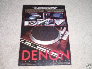 Denon DP-45f,37f Turntable Ad from 1985, Beautiful!
