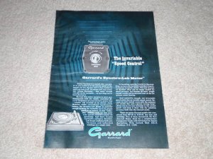 Garrard Synchro Lab Motor Ad,1968,Article,Rare Color Ad