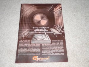 Garrard SL 95 Turntable Ad, 1968, Article,Rare Color Ad