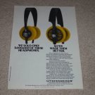 Sennheiser HD 414 Ad,414 SL Headphone Ad, 1984,Article