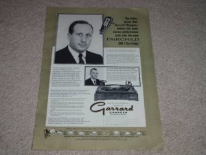 Garrard RC98 Turntable,Fairchild SM-1 Ad,1959, Articles