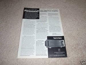 Parasound HCA-2200 John Curl Design, Ad from 1992,1 pg