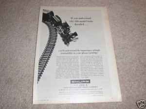 Shure V-15 type II Ad from 1968, train de-railed!