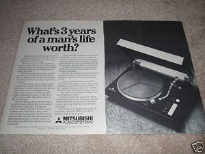 Mitsubishi DP-EC1 Logic Turntable Ad 1977,2 pages