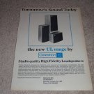 Celestion UL Range Ad, 1975, Article comparing Ditton