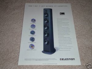 Celestion C Series Speakers Ad from 1998, detailed