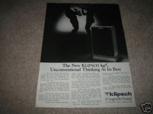 Klipsch Speaker Ad from 1985,KG4, KG-4, Legend!
