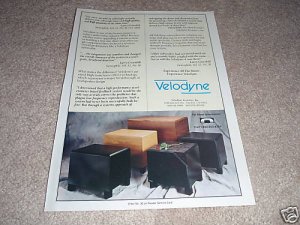Velodyne HGS, ULD Series Ad from 1990, review,1 page