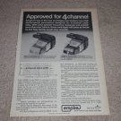 Empire 999ve,1000ze/x Cartridge Ad, 1972, Article,Specs
