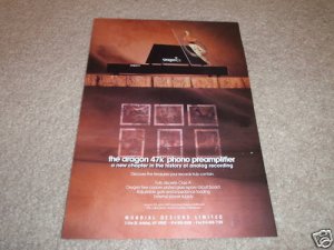 Aragon 47k Phono Preamp Ad from 1994, high-end audio!