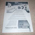 Nakamichi 550 Portable Cassette Re-print Ad, article