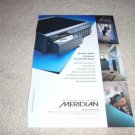 Meridian 586 DVD player Ad from 1997