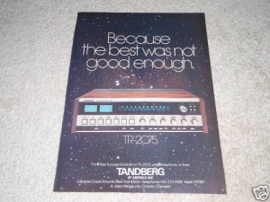 Tandberg TR-2075 Receiver Ad, 1975, Color, Beautiful!