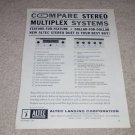 Altec 313a Tuner,353a Amplifier Ad,1961, Rare one,specs