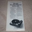 Thorens TD-150 Mark II Transcription Turntable Ad, 1971