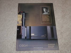 CODA Amplifier 20 Power Amp Ad, 1994,Inside View, RARE!