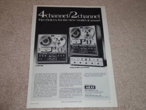 Akai 1730 D-ss,AA-6100,1730 SS Open Reel Ad, 1971