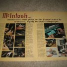 McIntosh Ad from 1990,Amplifier, Company History