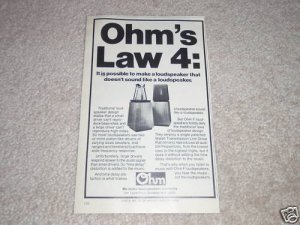 Ohm F Speaker AD, 6"x9", Amazing Speaker!
