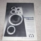 Wharfedale E Speaker AD from 1978, specs, Nice Ad!