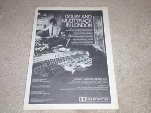 Dolby Labs Ad, 1970, Rare Beautiful Ad! Vintage Audio