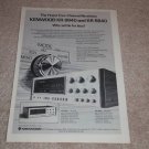 Kenwood KR-9940,8840 Receiver Ad,1975,QUAD! specs
