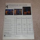 KNI SPeaker Ad, 1989, 213,320,331, Specs, 2 sides