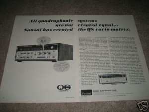 Sansui QUAD Receiver Ad from 1973,QRX 4500,2 pgs