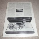 Bang & Olufsen Beogram 4002 Turntable Ad from 1974