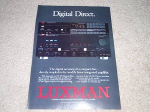 Luxman D109 CD, LV-109 Amp Ad, Article, Nice Ad!