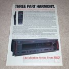 NAD 7600 Receiver Ad, 1987, Article, specs, Rare!