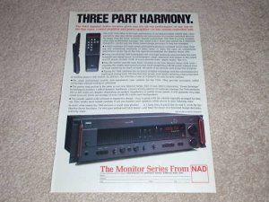 NAD 7600 Receiver Ad, 1987, Article, specs, Rare!