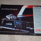 Aiwa AD-R550 Cassette Ad, 1984, Article, Rare Deck Ad!