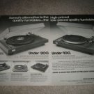 Sansui SR-525,222 Turntable Ad from 1976,2 pages