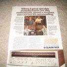 Sanyo Vintage Ad 1980  Plus 75 Receiver