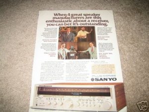 Sanyo Vintage Ad 1980  Plus 75 Receiver