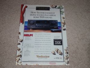 Technics THX SA-TX1000 Receiver Ad, 1995,Article,Rare!