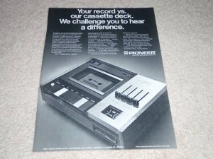 Pioneer T-3300 Cassette Ad, 1971, Article, Rare Ad