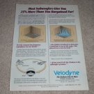 Velodyne Subwoofer Technology Ad, 1993, Articles,graphs