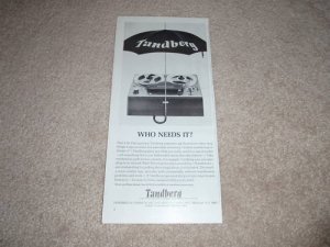 Tandberg Open Reel Ad, 1966, Article, 6"x 11"