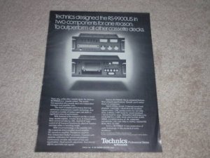 Technics Ultimate Cassette Ad, 1982, RS-9900us,Specs