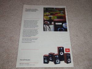 JBL Entire "L"  Line Speaker Ad, 1982, Article, color,