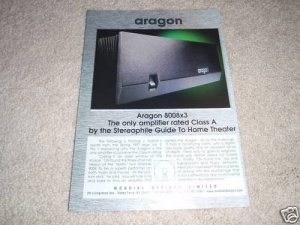 Aragon 8008x3 Amp Ad from 1997, high end amp!