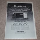 Hitachi DA-1000 CD Player Ad, 1983, Article,1st one!